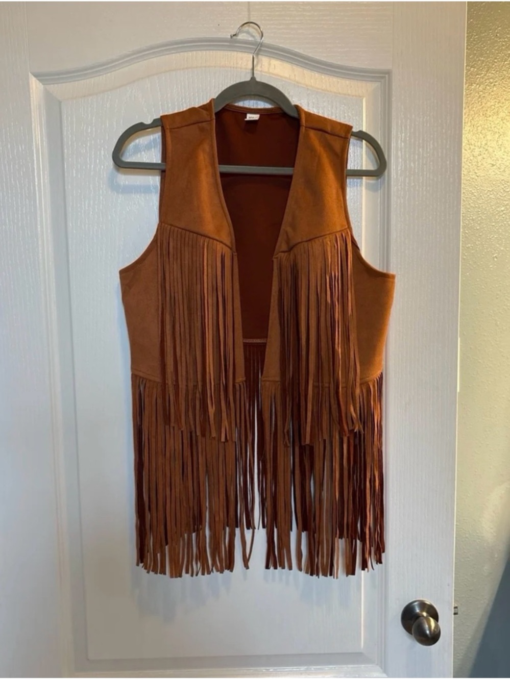 Faux Suede Fringe Vest - Picture 6 of 9